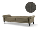Divano letto Silvera 2 posti tessuto grigio