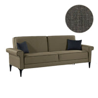 Divano letto Silvera 2 posti tessuto grigio