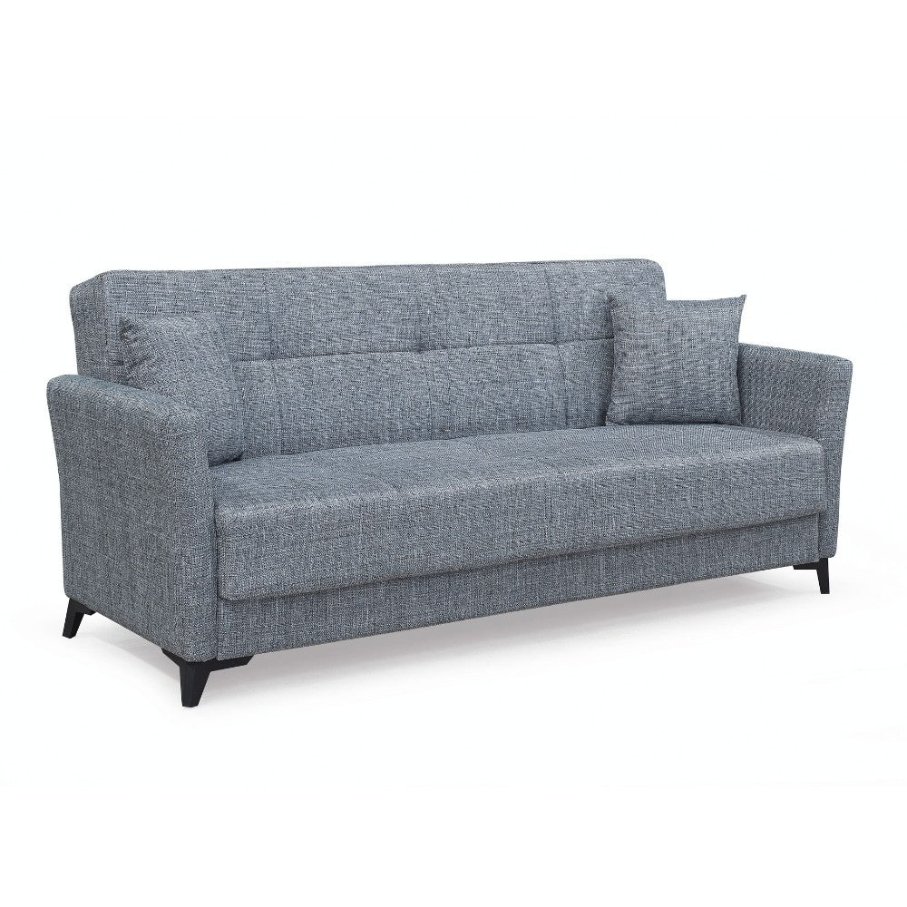 Divano Loren 3 posti con letto contenitore in tessuto colore Mina 14 grigio