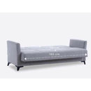 Divano Loren 3 posti con letto contenitore in tessuto colore Mina 14 grigio