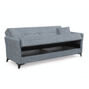 Divano Loren 3 posti con letto contenitore in tessuto colore Mina 14 grigio