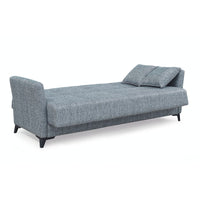 Divano Loren 3 posti con letto contenitore in tessuto colore Mina 14 grigio