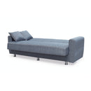Divano Poem 3 posti con letto contenitore in tessuto Mina 11 grigio