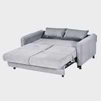 Divano Ravit grigio con letto estraibile e contenitore