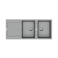 Enigma D200 lavello 2 vasche e gocciolatoio croma