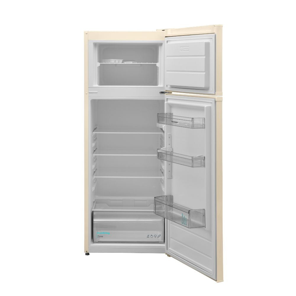 Frigorifero doppia porta Sharp SJFTB01ITXJE 213 lt statico colore beige classe E
