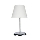 Lampada da tavolo Elva ASZ1047 in metallo e paralume tessuto