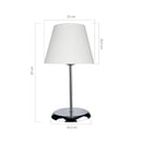 Lampada da tavolo Elva ASZ1047 in metallo e paralume tessuto