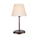 Lampada da tavolo Elva ASZ1050 in metallo e paralume tessuto