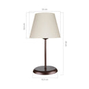 Lampada da tavolo Elva ASZ1050 in metallo e paralume tessuto