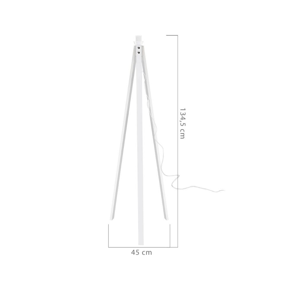 Lampada da terra Deco MDL3006 treppiede legno bianco