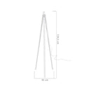 Lampada da terra Deco MDL3006 treppiede legno bianco