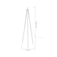 Lampada da terra Deco MDL3006 treppiede legno bianco