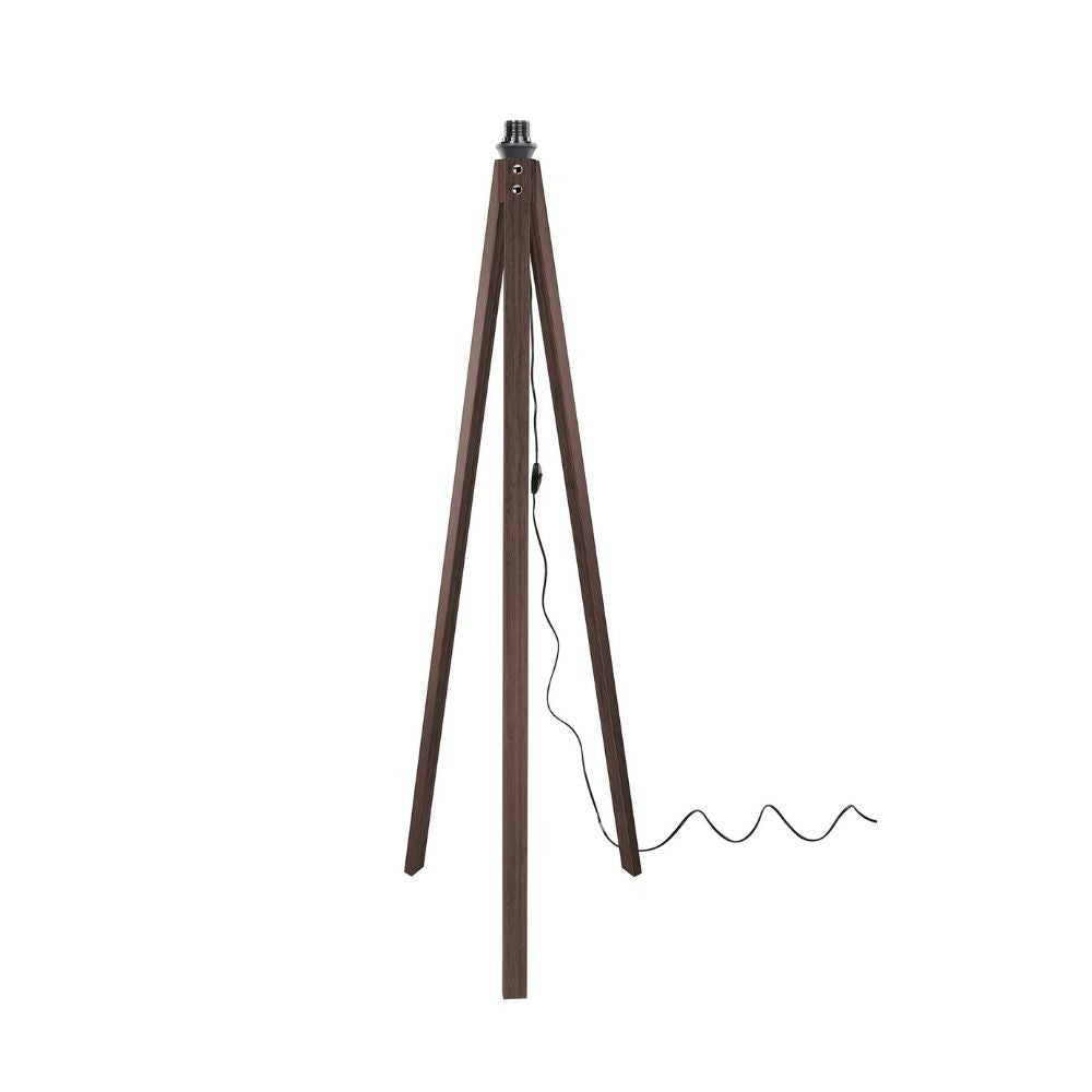 Lampada da terra Deco MDL3008 treppiede legno noce scuro