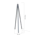 Lampada da terra Deco MDL3009 treppiede colore grigio