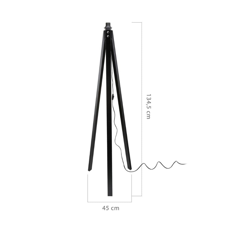 Lampada da terra Deco MDL3010 treppiede legno nero