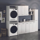 Laundry copriasciugatrice in legno 71x65x105 bianco frassinato