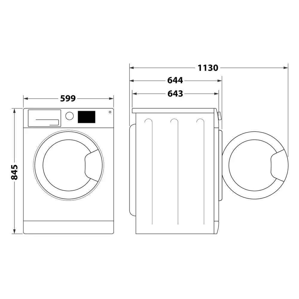 Lavatrice Whirlpool W6W045WBIT carica frontale 10 KG centrifuga 1351 giri