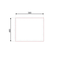 Lavello 60x50 reversibile Rondo' EC196