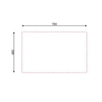 Lavello appoggio 80x50 SA216  1 vasca e gocciolatoio destro