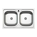 Lavello 79x50 Classic 170 incasso doppia vasca