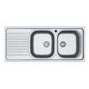 Lavello 116x50 SA138 2 vasche e gocciolatoio sinistro