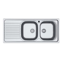 Lavello 116x50 SA138 2 vasche e gocciolatoio sinistro