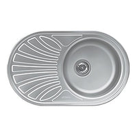 Lavello Smeg LMEL77S 1 vasca con gocciolatoio sinistro 78x48 cm inox