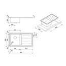 Lavello Smeg LPK861D3 una vasca con gocciolatoio destro 86x50 cm inox