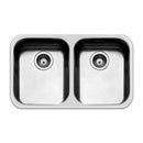 Lavello Smeg UM3434 sottotop 76x45 cm 2 vasche inox