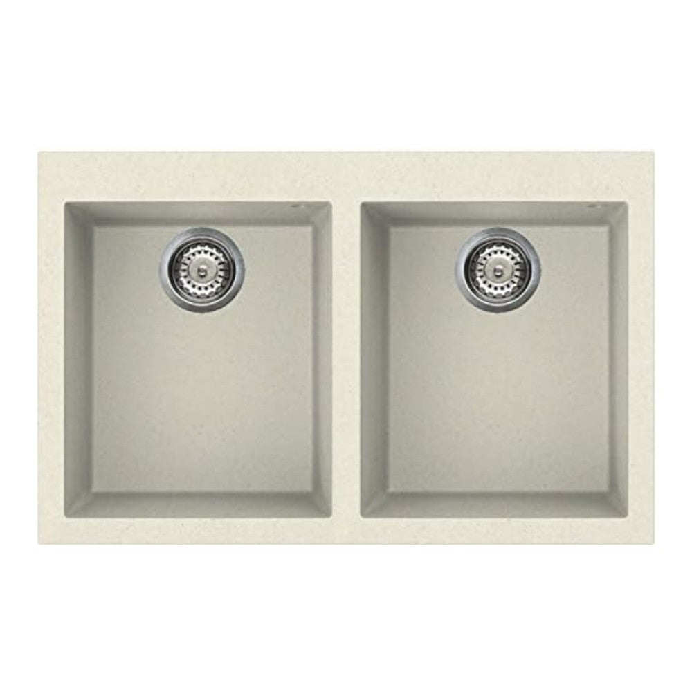 Lavello Smeg VZ3434P 2 vasche 79x50 cm colore panna