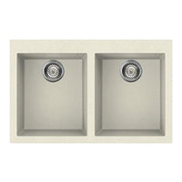 Lavello Smeg VZ3434P 2 vasche 79x50 cm colore panna