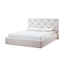 Letto matrimoniale contenitore Kassandra testiera capitonnè ecopelle bianco