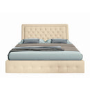 Letto matrimoniale contenitore Buttonsquare champagne testiera trapuntata con cornice