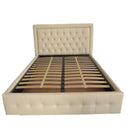 Letto matrimoniale contenitore Buttonsquare champagne testiera trapuntata con cornice