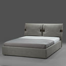 Letto matrimoniale contenitore Grenoble nabuk grigio