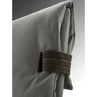 Letto matrimoniale contenitore Grenoble nabuk grigio