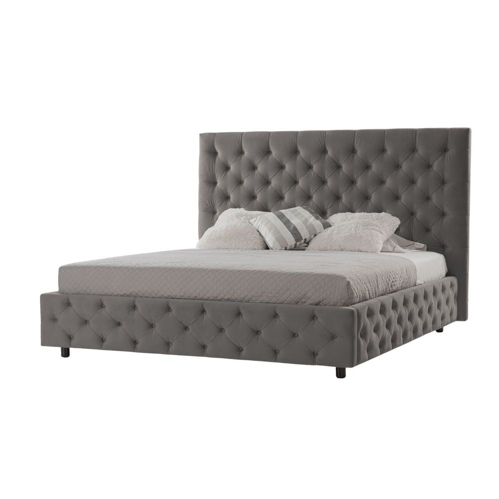 Letto matrimoniale contenitore Sondrio grigio