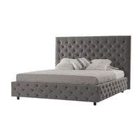 Letto matrimoniale contenitore Sondrio grigio