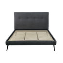 Letto matrimoniale Stiletto con rete fissa in tessuto Ash grigio