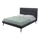 Letto matrimoniale Stiletto con rete fissa in tessuto Ash grigio