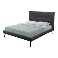 Letto matrimoniale Stiletto con rete fissa in tessuto Ash grigio