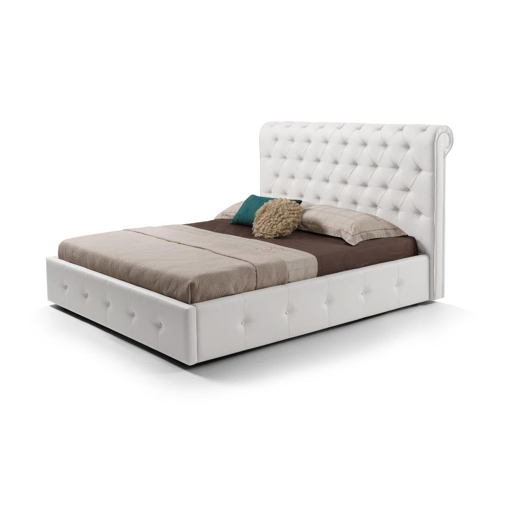 Letto una piazza e mezza Peninsula bianco con contenitore