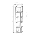 Libreria angolare Piano antracite 5 ripiani 31,4x31,4x158,9