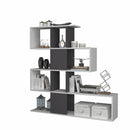 Libreria bifacciale Aktif 145x145x29 cm. bianco ghisa