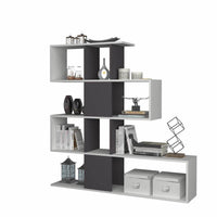 Libreria bifacciale Aktif 145x145x29 cm. bianco ghisa