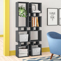 Libreria bifacciale Rail  antracite 79x166,5