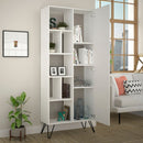 Libreria con anta Jedda colore bianco 80,6x191