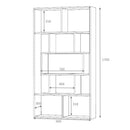 Libreria Face grigio cemento 90x30x170H cm