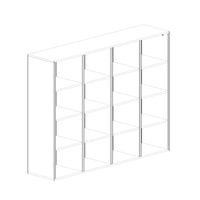 Libreria Hawai con 16 compartimenti colore olmo perla